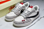 Travis Scott AJ1 Low x Stussy 'Black White Grey 2.0' (Custom)