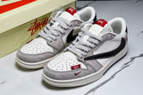 Travis Scott AJ1 Low x Stussy 'Black White Grey 2.0' (Custom)