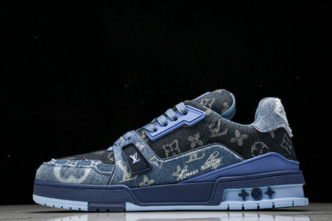 Louis Vuittоп Trainer Low 'Blue Denim Monogram Textile'