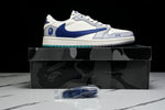 Travis Scott AJ1 Low x BAPE 'Blue Grey White' (Custom)