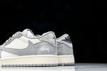 Travis Scott AJ1 Low x Stussy 'Grey White 2.0' (Custom)