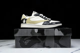 Travis Scott AJ1 Low x BAPE 'Beige Black White' (Custom)