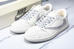 Travis Scott AJ1 Low x BAPE 'White Grey 2.0' (Custom)