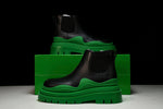 Вottega Veneta Tire Ankle Chelsea Boots 'Black Green'