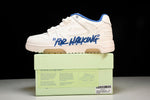 Off-White Out Of Office OOO Low Top "For Walking" - White Blue