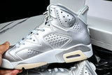 AJ6 Retro x PSG 'Metallic Silver'