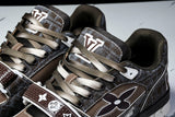 Louis Vuittоп Trainer Low Velcro Strap 'Crocodile Denim Mocha'