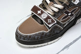 Louis Vuittоп Trainer Low Velcro Strap 'Crocodile Denim Mocha'