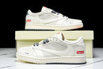 Travis Scott AJ1 Low x Supreme 'White Grey Sole' (Custom)
