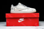 Travis Scott AJ1 Low x Supreme 'White Grey 3.0' (Custom)