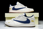 Travis Scott AJ1 Low x Stussy 'White Blue' (Custom)