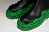 Вottega Veneta Tire Ankle Chelsea Boots 'Black Green'