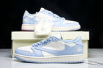 Travis Scott AJ1 Low x Stussy 'Blue' (Custom)