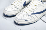 Travis Scott AJ1 Low x BAPE 'White Blue' (Custom)