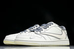 Travis Scott AJ1 Low x Supreme 'White Grey 3.0' (Custom)