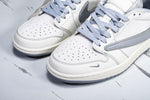 Travis Scott AJ1 Low x Supreme 'White Grey 2.0' (Custom)