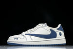Travis Scott AJ1 Low x BAPE 'White Blue' (Custom)
