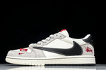 Travis Scott AJ1 Low x Stussy 'Black White Grey 2.0' (Custom)