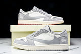 Travis Scott AJ1 Low x Stussy 'Grey White 2.0' (Custom)