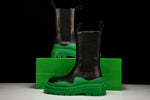 Вottega Veneta Tire Chelsea Boots 'Black Green'