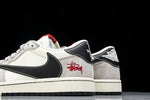 Travis Scott AJ1 Low x Stussy 'Black White Grey 2.0' (Custom)