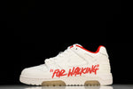 Off-White Out Of Office OOO Low Top "For Walking - White Red