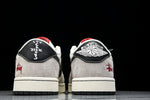 Travis Scott AJ1 Low x Stussy 'Black White Grey 2.0' (Custom)