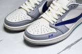Travis Scott AJ1 Low x BAPE 'Blue Grey White' (Custom)