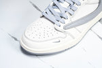 Travis Scott AJ1 Low x Supreme 'White Grey 2.0' (Custom)