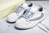 Travis Scott AJ1 Low x Supreme 'White Grey 2.0' (Custom)
