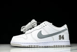 SB Dnk Low x Supreme 94 White Metallic Silver