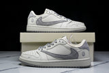 Travis Scott AJ1 Low x BAPE 'White Grey 2.0' (Custom)