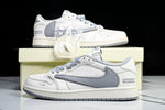 Travis Scott AJ1 Low x Supreme 'White Grey 2.0' (Custom)