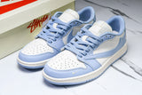 Travis Scott AJ1 Low x Stussy 'Blue' (Custom)