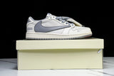 Travis Scott AJ1 Low x Supreme 'White Grey 2.0' (Custom)