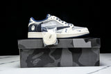 Travis Scott AJ1 Low x BAPE 'Grey Navy' (Custom)