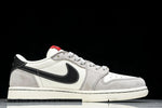 Travis Scott AJ1 Low x Stussy 'Black White Grey 2.0' (Custom)