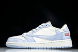 Travis Scott AJ1 Low x Supreme 'Baby Blue' (Custom)