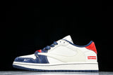 Travis Scott AJ1 Low x Supreme 'Red Navy' (Custom)