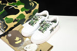 A Bathing Ape Bape Sta ‘White ABC Camo Green'