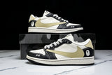 Travis Scott AJ1 Low x BAPE 'Beige Black White' (Custom)