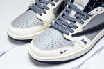 Travis Scott AJ1 Low x BAPE 'Grey Navy' (Custom)