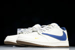 Travis Scott AJ1 Low x Stussy 'White Blue' (Custom)
