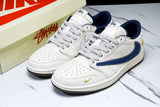 Travis Scott AJ1 Low x Stussy 'White Blue' (Custom)