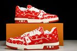 Louis Vuittоп Trainer Low 'Red Monogram Textile'