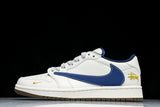 Travis Scott AJ1 Low x Stussy 'White Blue' (Custom)