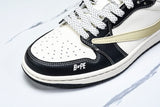 Travis Scott AJ1 Low x BAPE 'Beige Black White' (Custom)