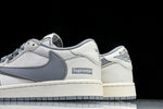 Travis Scott AJ1 Low x Supreme 'White Grey 2.0' (Custom)