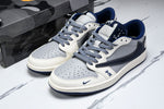 Travis Scott AJ1 Low x BAPE 'Grey Navy' (Custom)