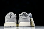 Travis Scott AJ1 Low x Stussy 'Grey White 2.0' (Custom)
